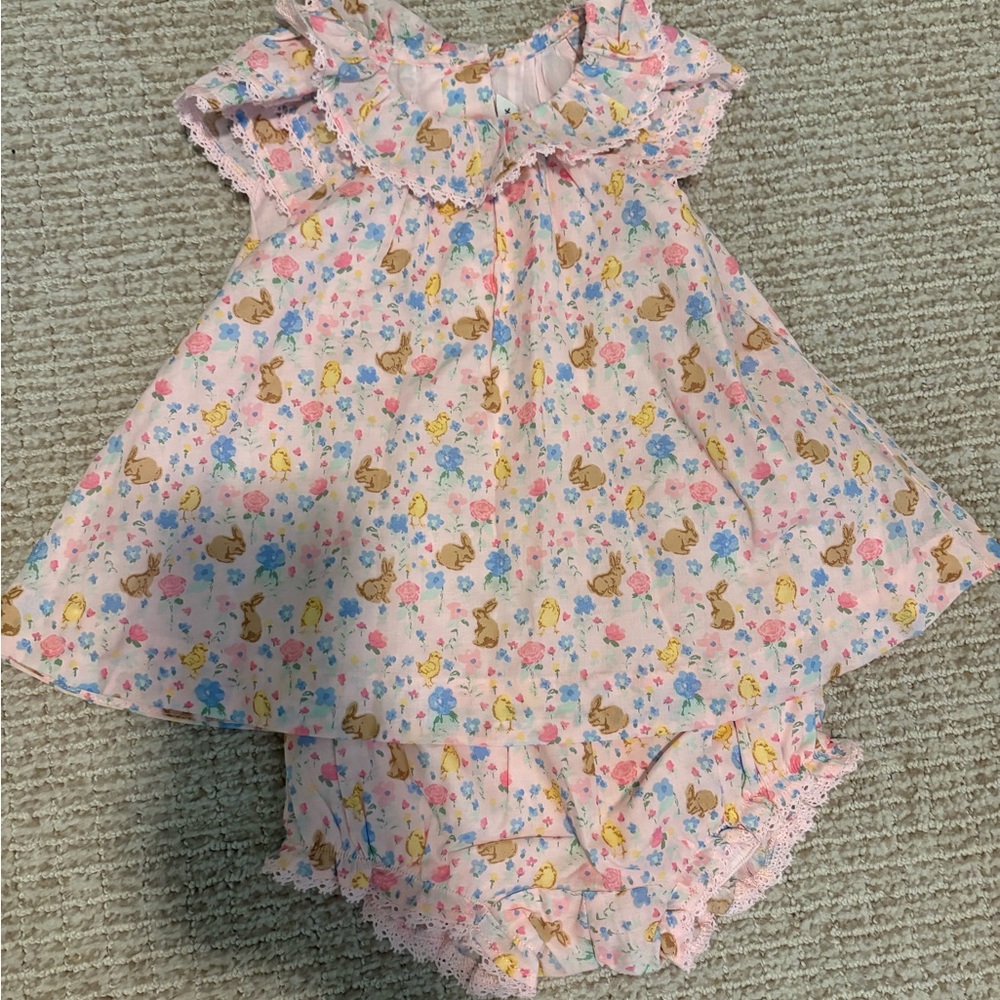 NWT Janie and Jack Floral Bunny Dress with Bloomers